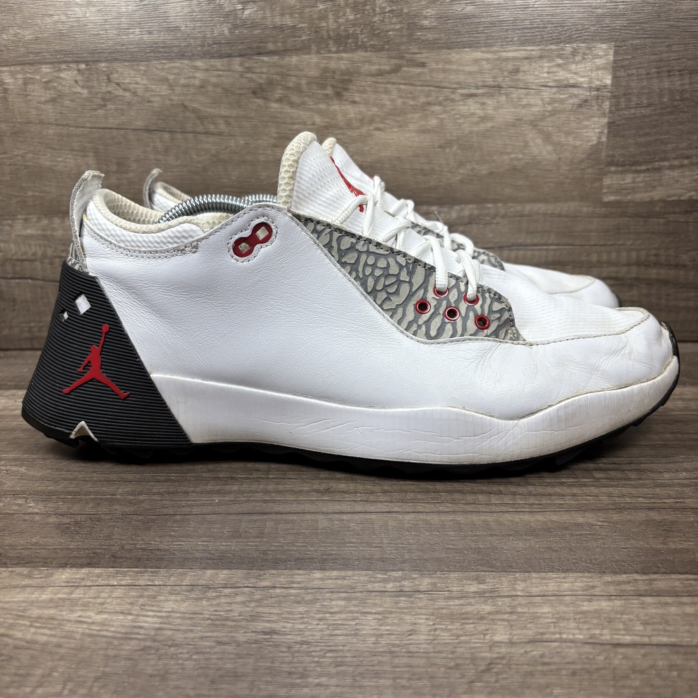 Air Jordan Nike White and Gray Golf Shoes